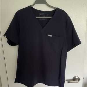 Figs Navy Catarina V-Neck Scrub Top